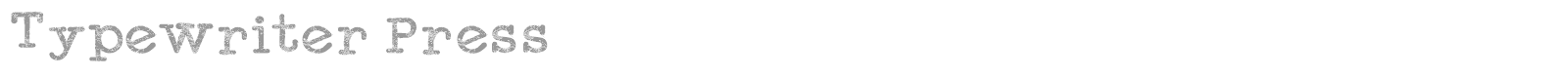 Typewriter Press font preview